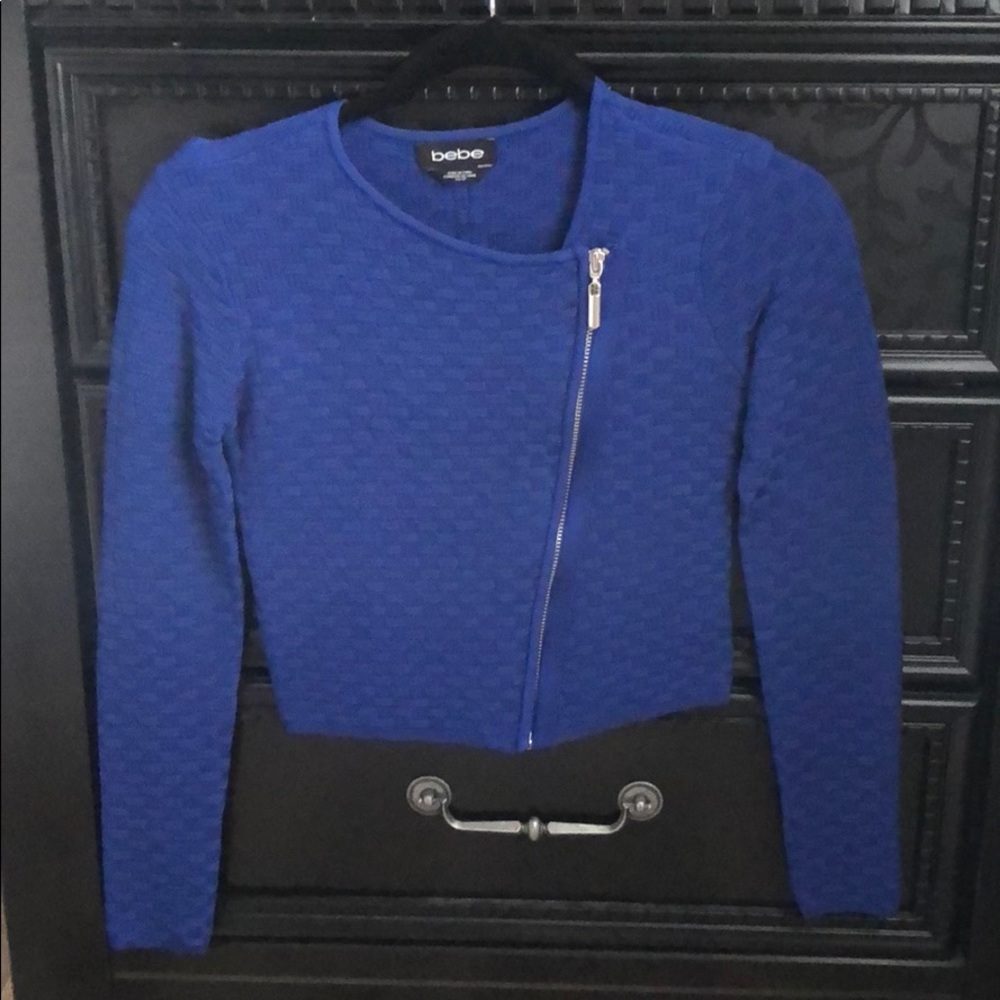 Bebe Crop ZIP Sweater